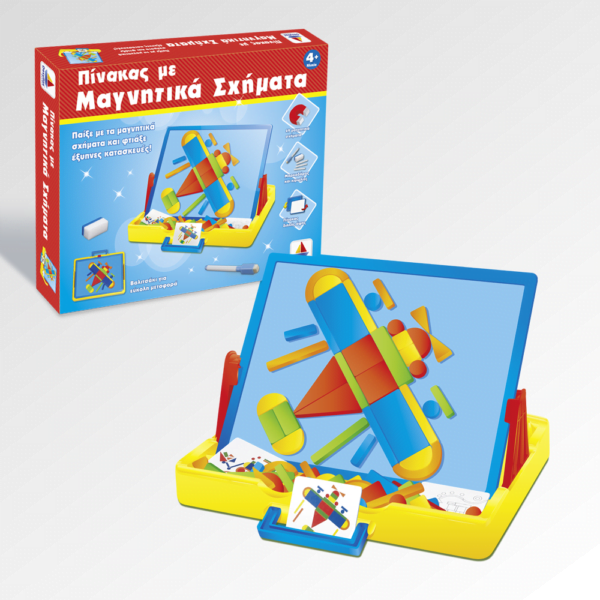 Πίνακας με μαγνητικά σχήματα 49 τεμ