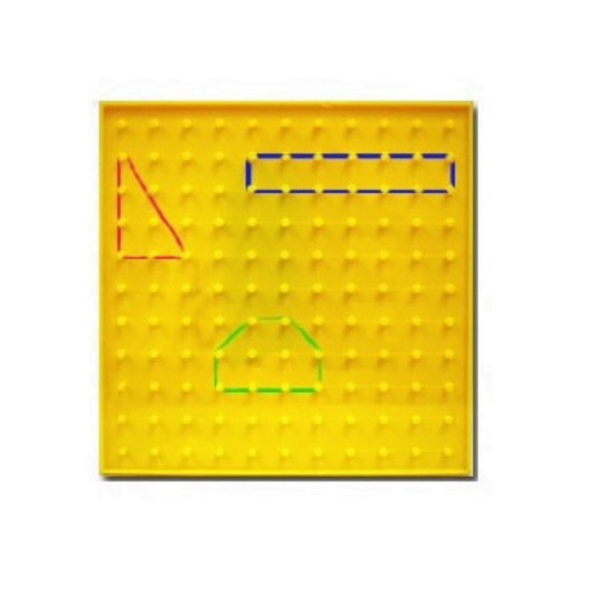 Γεωπίνακας 11x11 & (11x7,10x6), διπλής όψης, κίτρινος