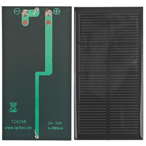 Φωτοβολταϊκό Στοιχείο 2V 380mA(120x65mm)