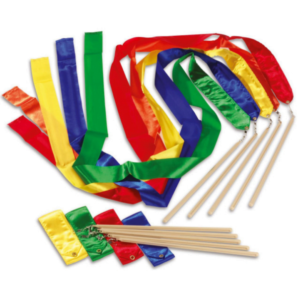 Πολύχρωμες κορδέλες ρυθμικής Σετ 5τεμ