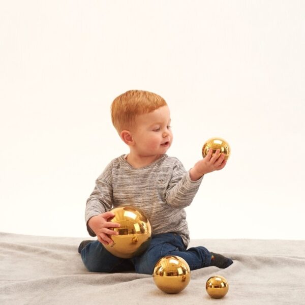 Sensory Reflective Gold Balls – Pk4