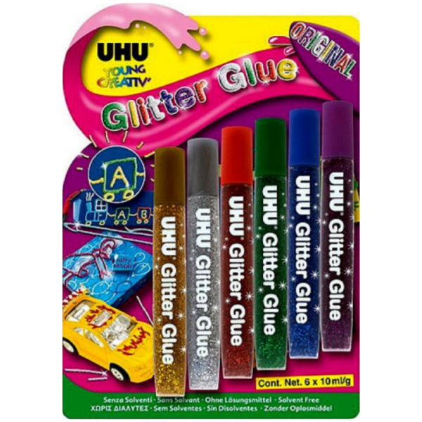 Κόλλα Glitter Mix 10ml (Σετ6)