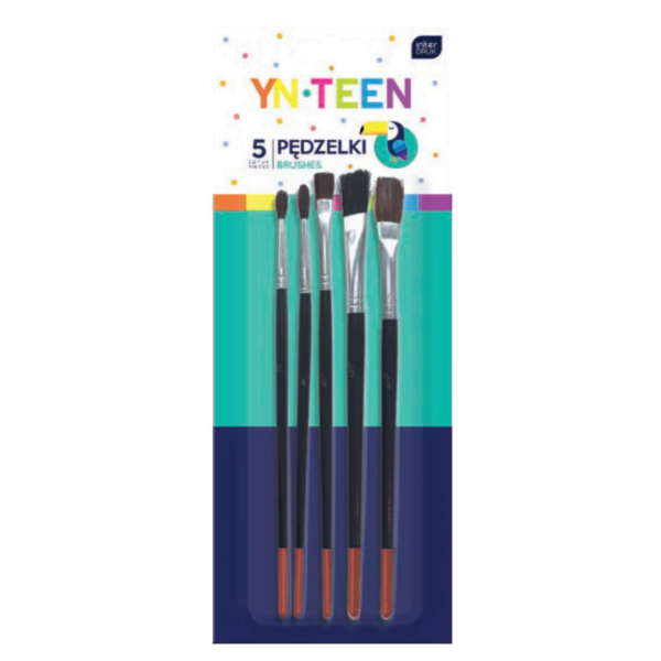 Πινέλα 5τμχ (2 Στρογγυλά-3 Πλακέ)