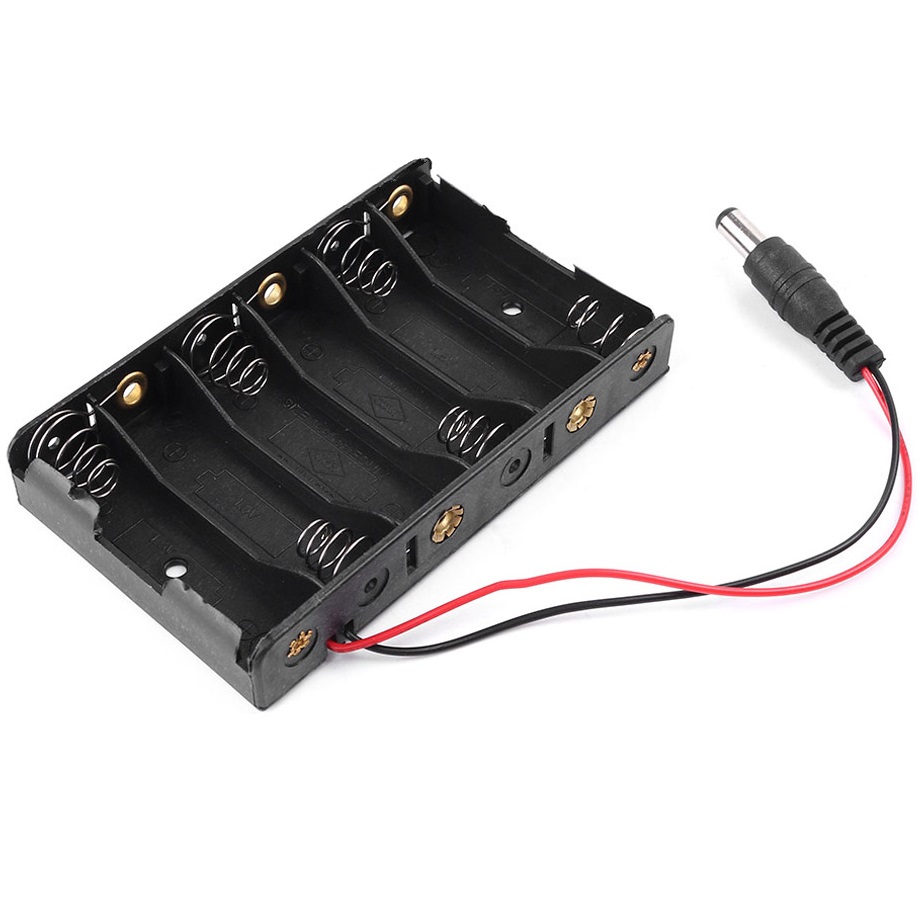 Βάση για Μπαταρίες 6xAA με Jack 5.5×2.1