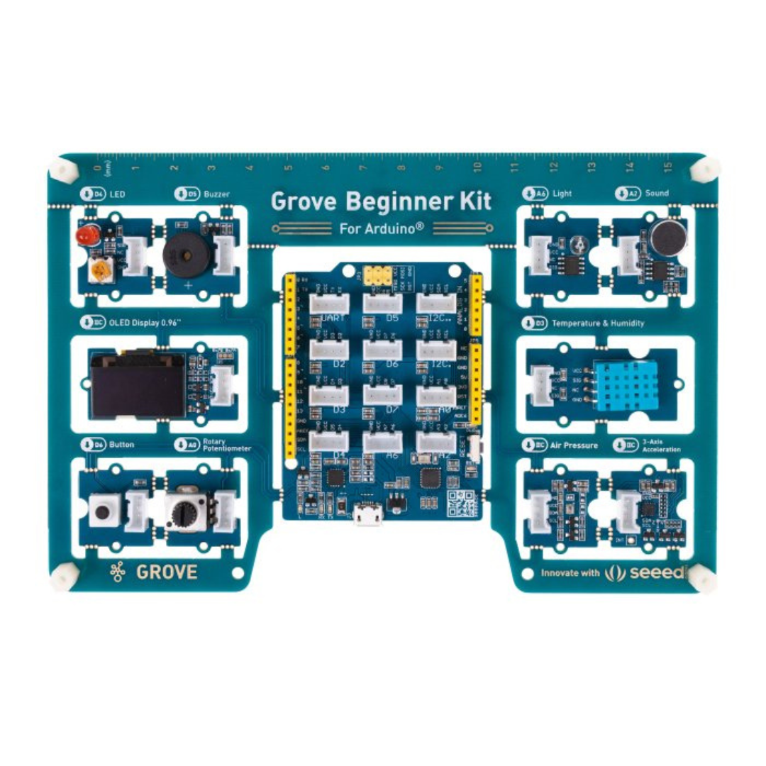 Grove – Beginner Kit for Arduino – All-in-one Arduino Compatible Board with 10 Sensors and 12 Projects