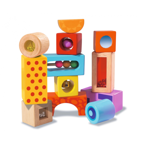 Ξύλινα Τουβλάκια με Κουδουνίστρες