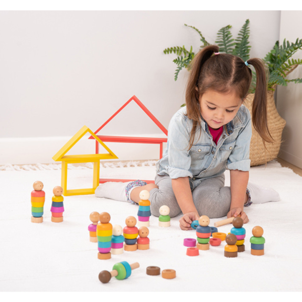 Ξύλινοι Χρωματιστοί Άνθρωποι της Κοινότητας