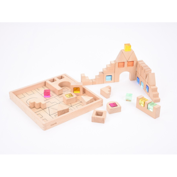 Ξύλινα και Χρωματιστά Τουβλάκια Κατασκευών