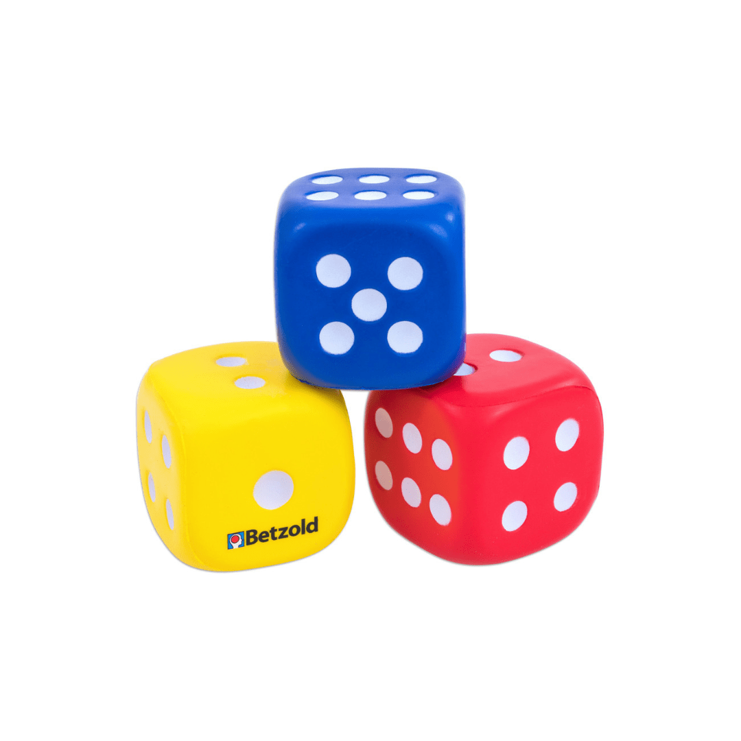 Σετ Ζάρια Φόαμ 3 τεμ (Κόκκινο, Μπλε, Κίτρινο)