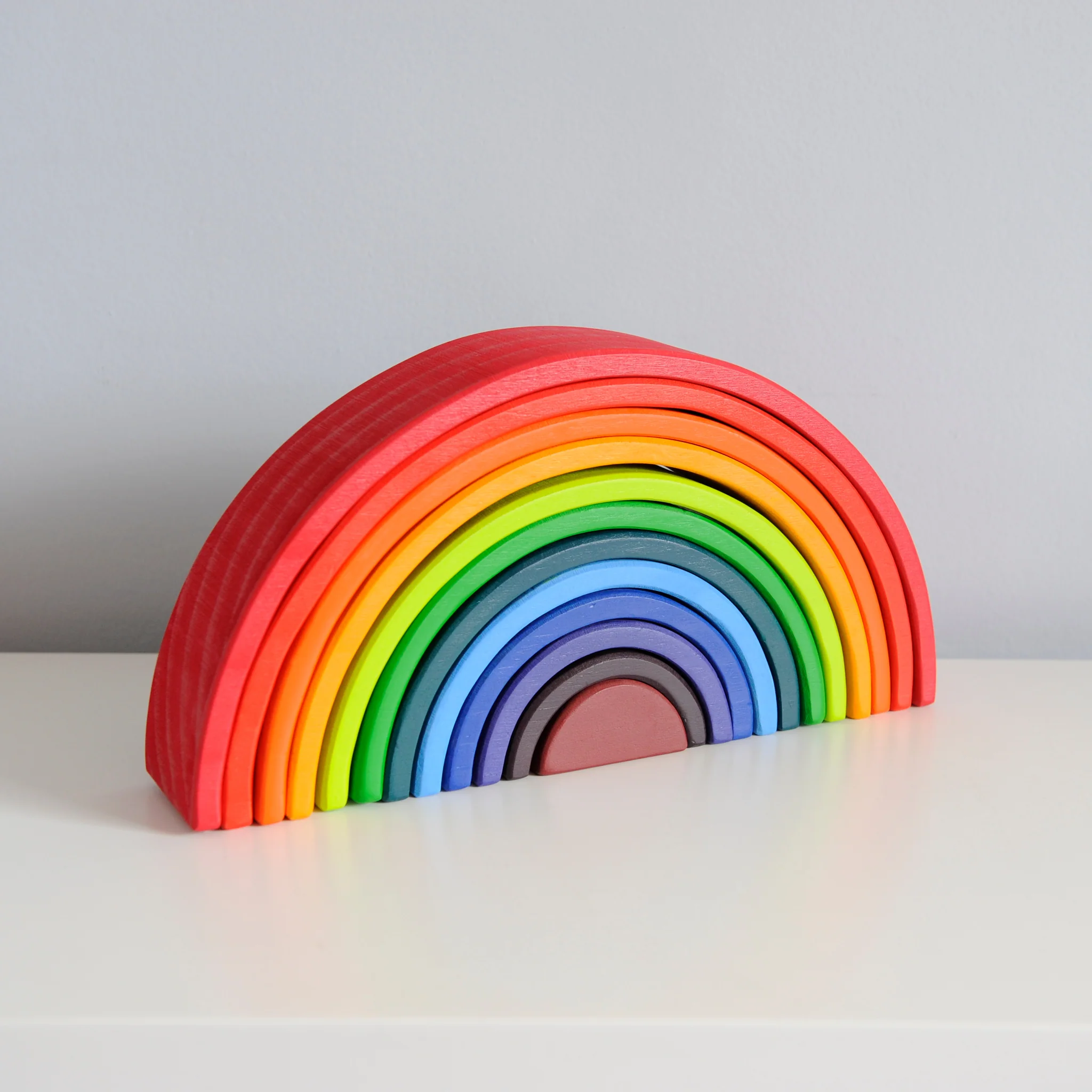 Ξύλινο Ουράνιο τόξο μεγάλο μέγεθος πάζλ 12τεμ - Image 7