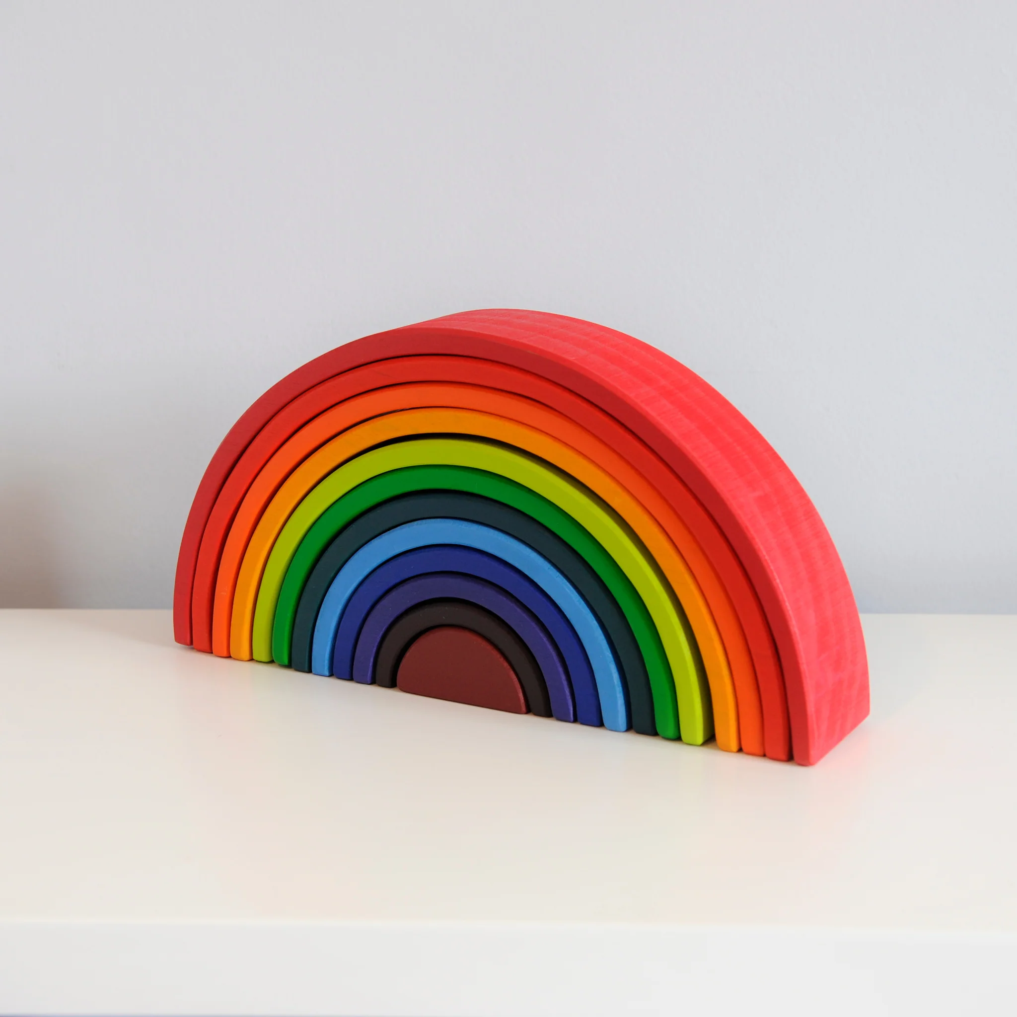 Ξύλινο Ουράνιο τόξο μεγάλο μέγεθος πάζλ 12τεμ - Image 6