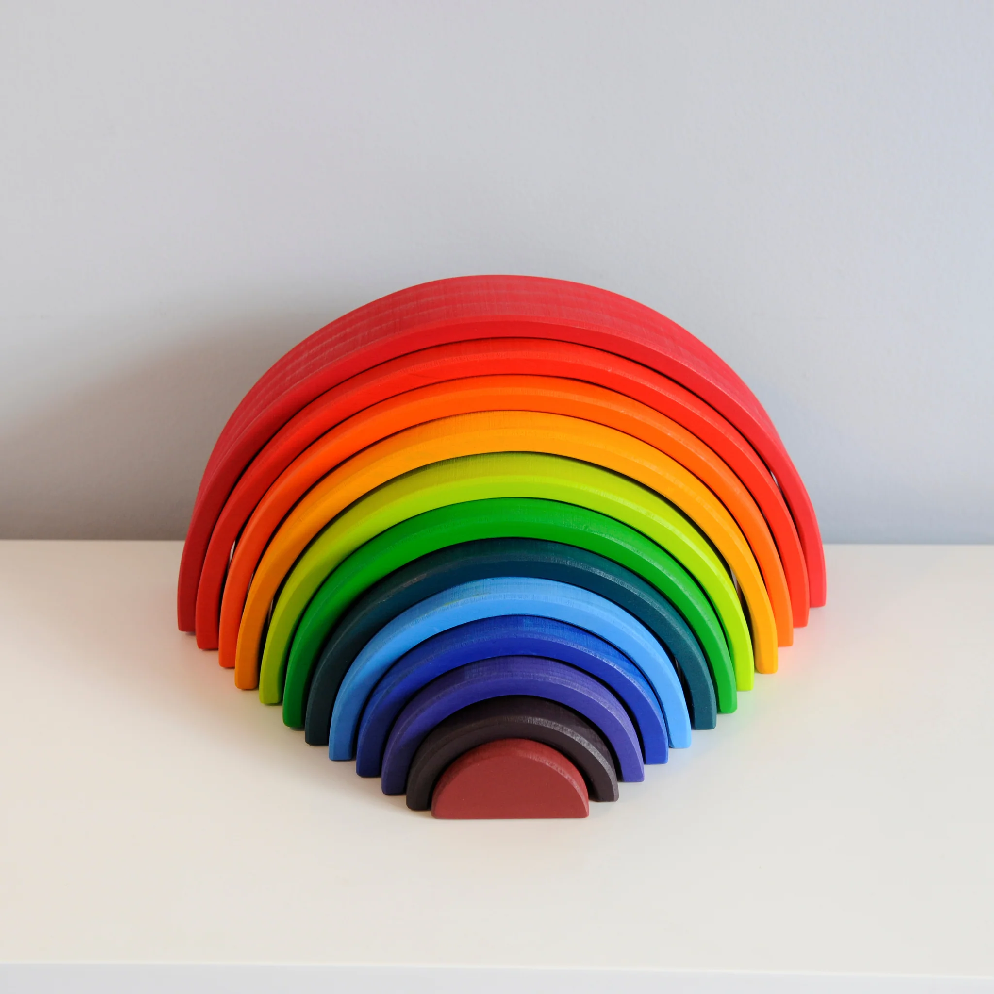 Ξύλινο Ουράνιο τόξο μεγάλο μέγεθος πάζλ 12τεμ - Image 5