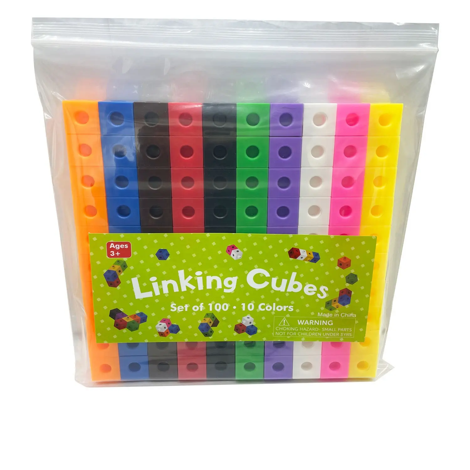 Math Linking Cubes Set with Cards and Marker - Image 6