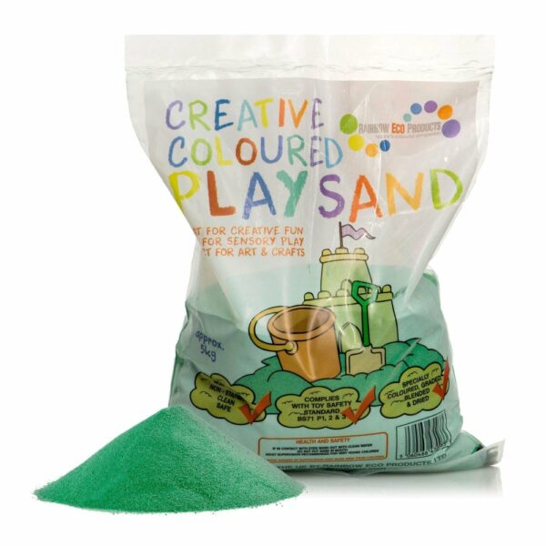 Coloured Play Sand 5kg - Green