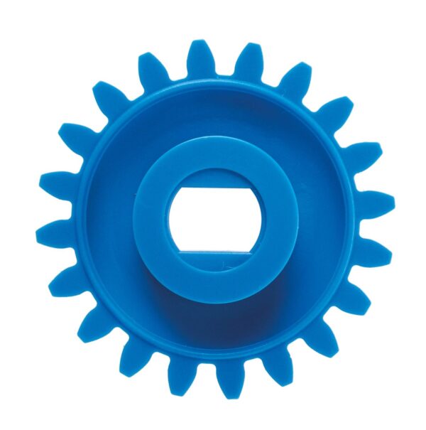 Γρανάζι μπλε με σχισμή 21.5mm / 20 δόντια