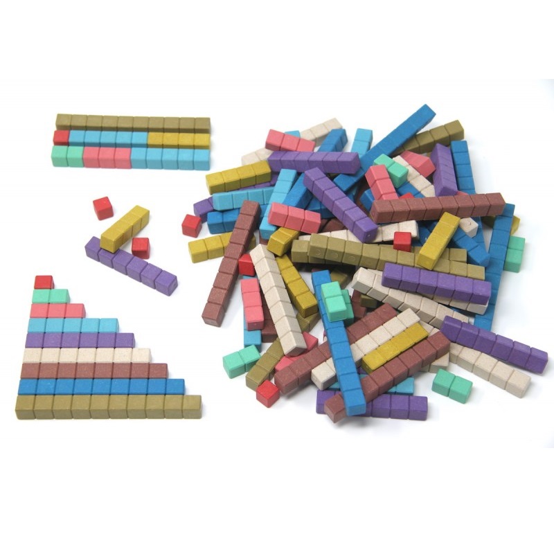Cuisinaire Ξύλινα 100τεμ 10 χρώματα - Image 2