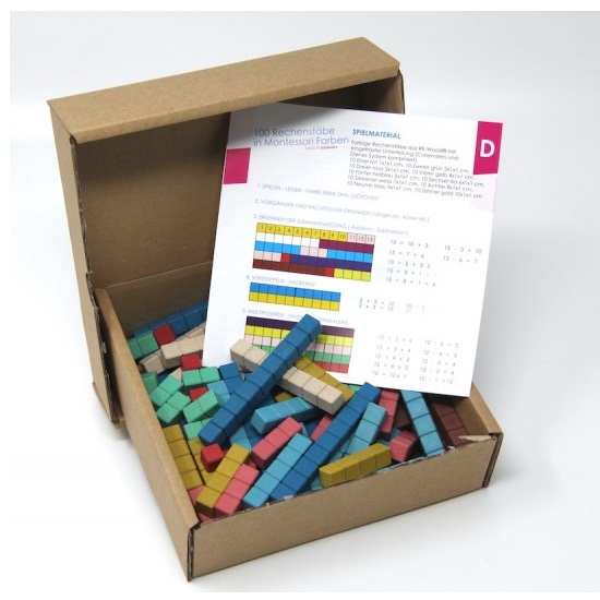 Cuisinaire Ξύλινα 100τεμ 10 χρώματα - Image 3