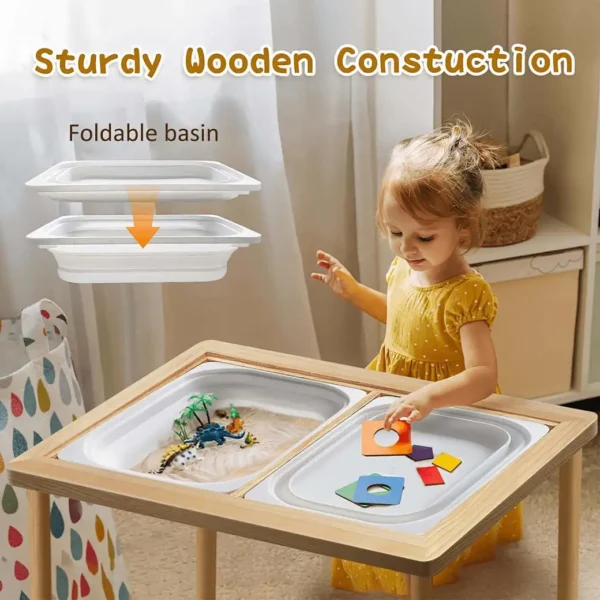 Ξύλινο Τραπέζι Αισθητηριακού Παιχνιδιού με Άμμο