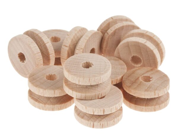 Ξύλινη Τροχαλία 10 τεμάχια (15x7,5 mm)