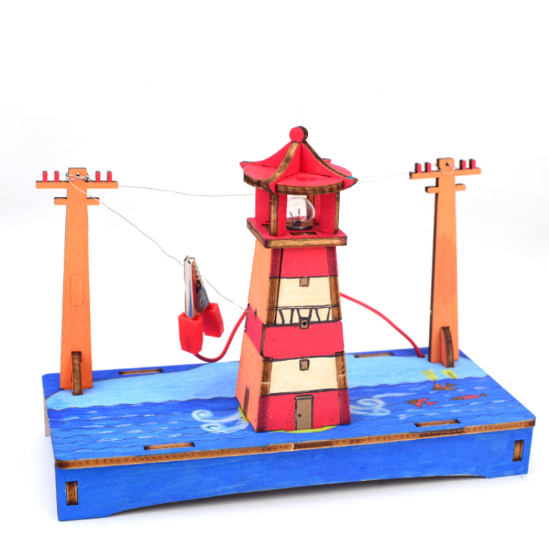 Lighthouse with Electric Circuit & LED Light - Image 3