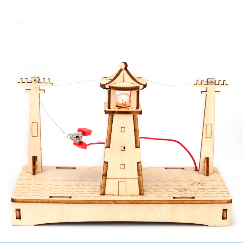Lighthouse with Electric Circuit & LED Light - Image 5
