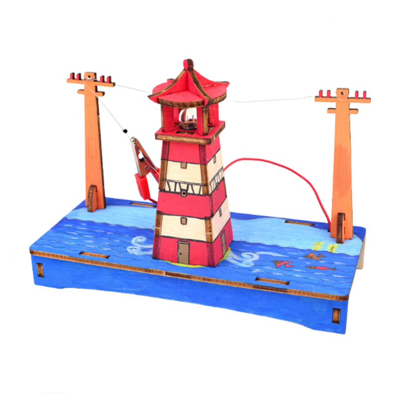 Lighthouse with Electric Circuit & LED Light - Image 2