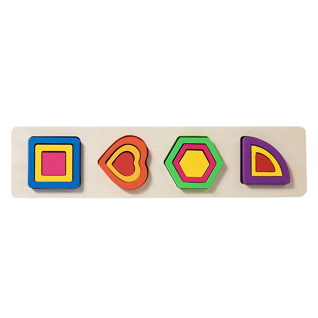 Wooden Shape & Color Matching Blocks - Image 7