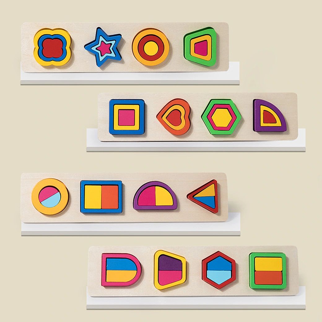 Wooden Shape & Color Matching Blocks