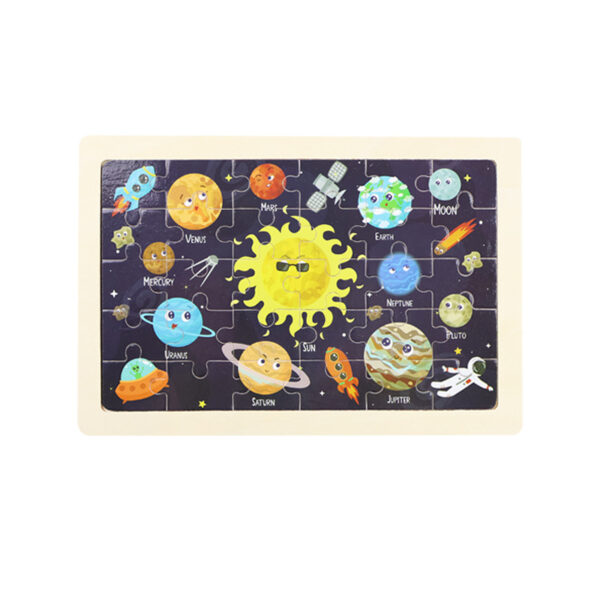 Παιδικό Σετ Ξύλινων Παζλ με 3 Θεματικές Εικόνες