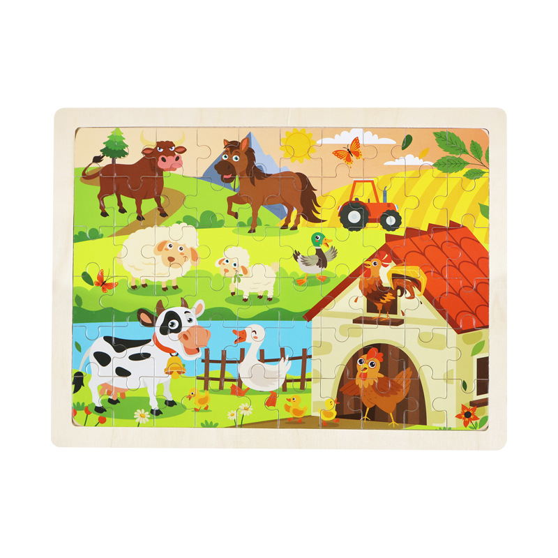 Σετ Ξύλινα Παζλ για Παιδιά (3 Σχέδια) - Image 2