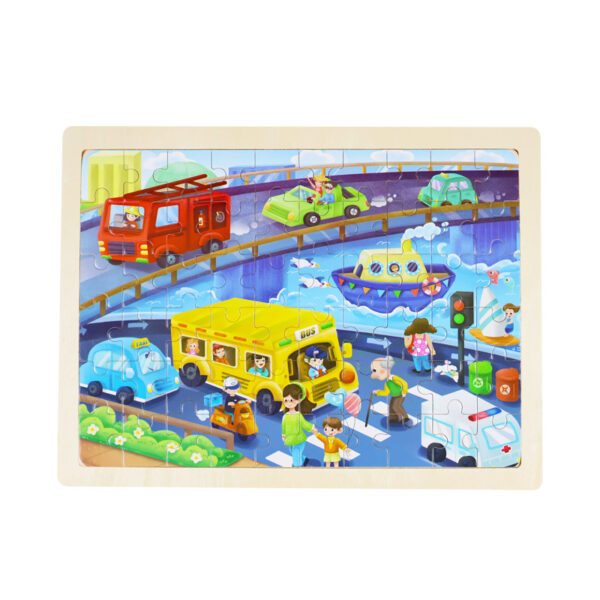 Σετ Ξύλινα Παζλ για Παιδιά (3 Σχέδια)