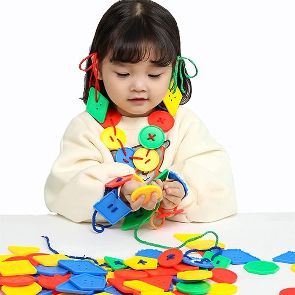 Threading Shapes – Educational Lacing Toy