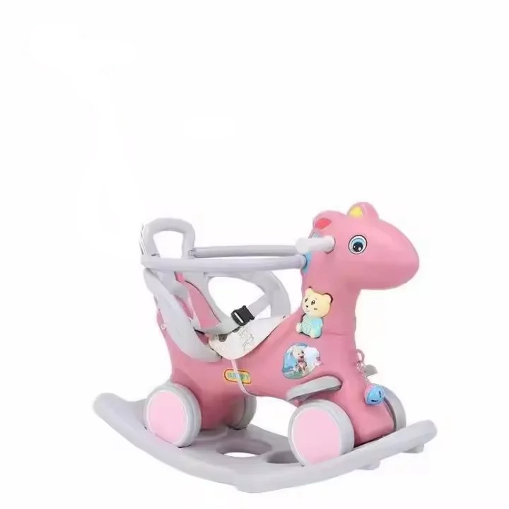 Kids Rocking & Ride-On Unicorn with Push Handle