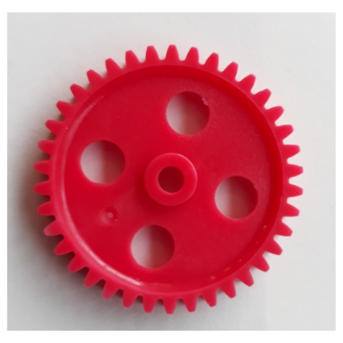 Γρανάζι 3 mm οπή / dia. 40 mm κόκκινο