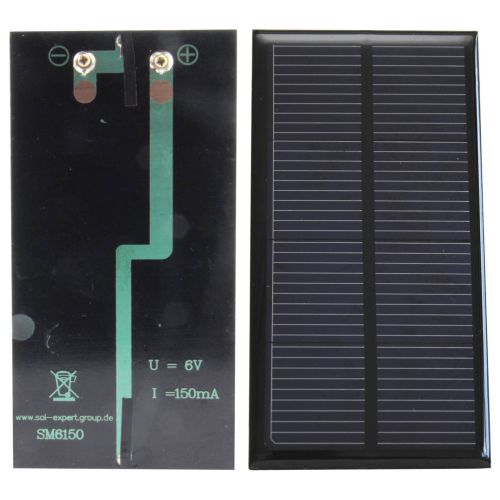 Φωτοβολταϊκό 6V, τάση 150 MA-6,0 V (120 X 65 mm)